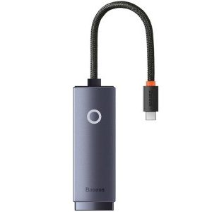هاب تبدیل تایپ‌سی به RJ45 بیسوس Baseus WKQX000213 Lite Series Type-C to RJ45 LAN Port Hub