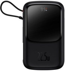 پاوربانک شارژر سریع 22.5 وات به همراه کابل تایپ‌سی 0.5 متری 10000 بیسوس Baseus Qpow Pro Fast Charge Power Bank PPQD020101