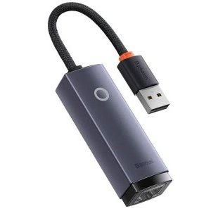 مبدل یواس‌بی به پورت شبکه بیسوس Baseus Ethernet Adapter USB to RJ45 LAN Port WKQX000113