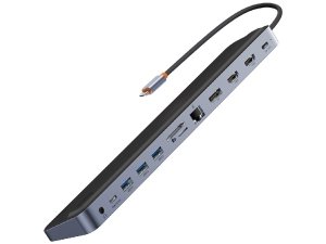 هاب تایپ سی 12 پورت و پایه لپ تاپ بیسوس Baseus EliteJoy Gen2 12-Port Type-C HUB Adapter WKSX030213